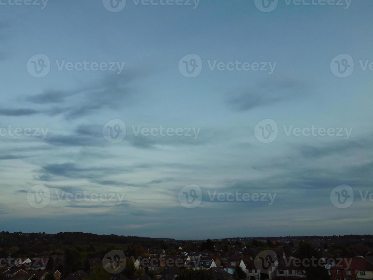 Most Beautiful Clouds and Sky over the London Luton City of England UK photo