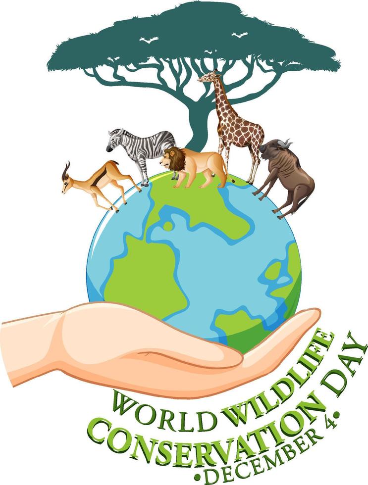 World Wildlife Conservation Day Poster Template vector