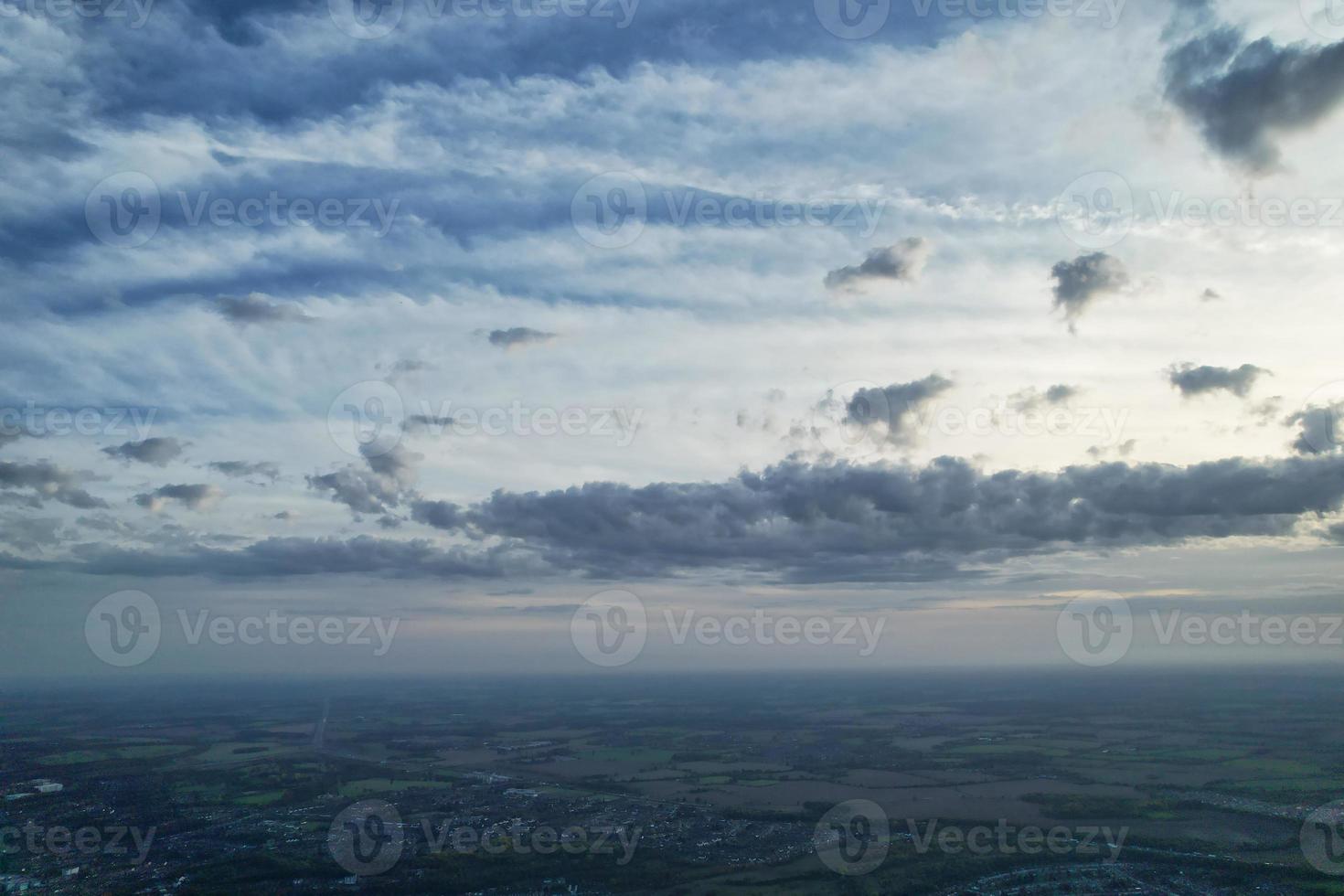 Most Beautiful Clouds and Sky over the London Luton City of England UK photo