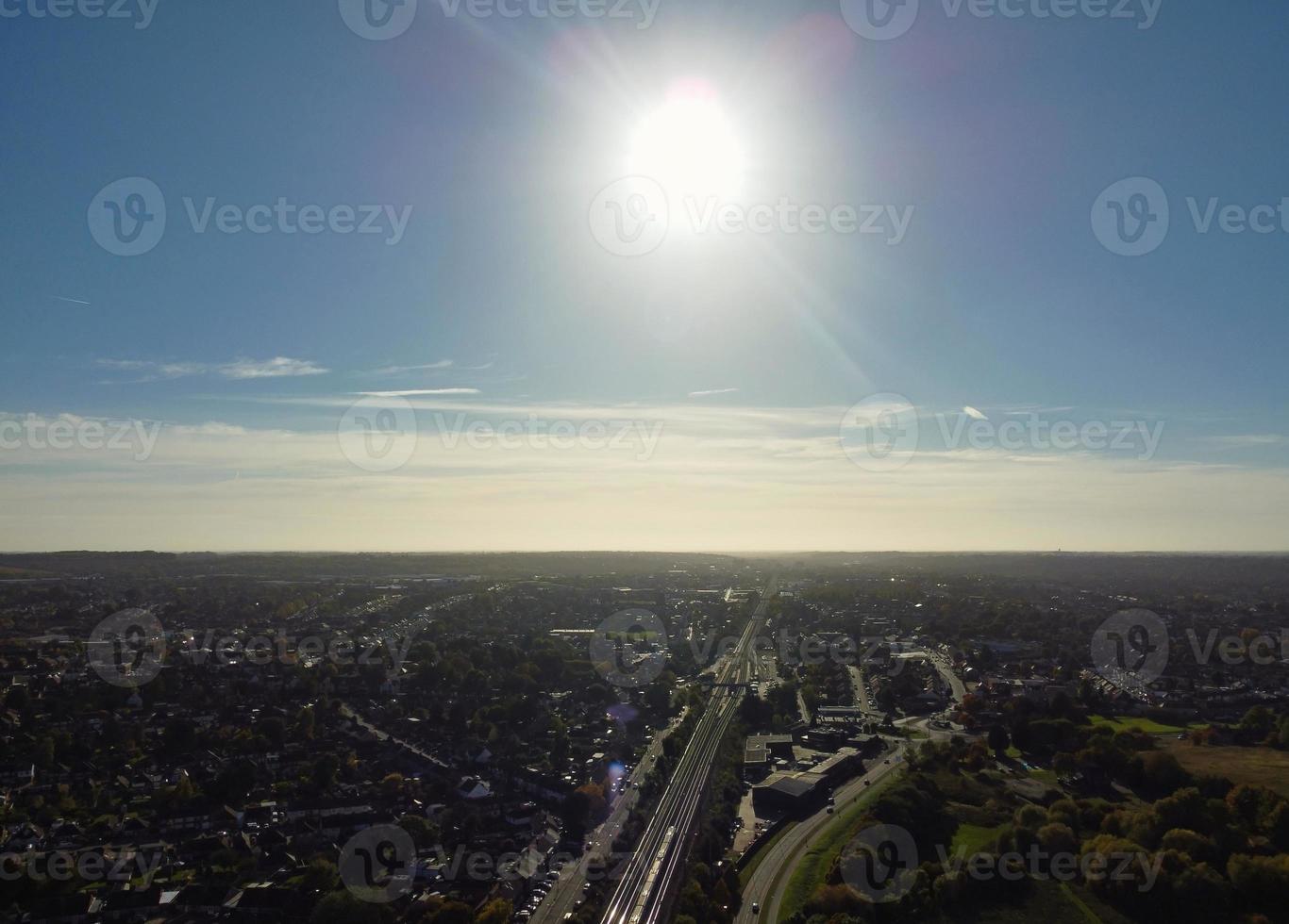 Most Beautiful Clouds and Sky over the London Luton City of England UK photo