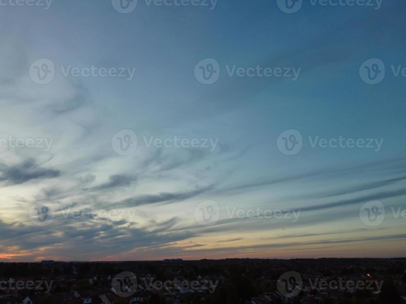 Most Beautiful Clouds and Sky over the London Luton City of England UK photo