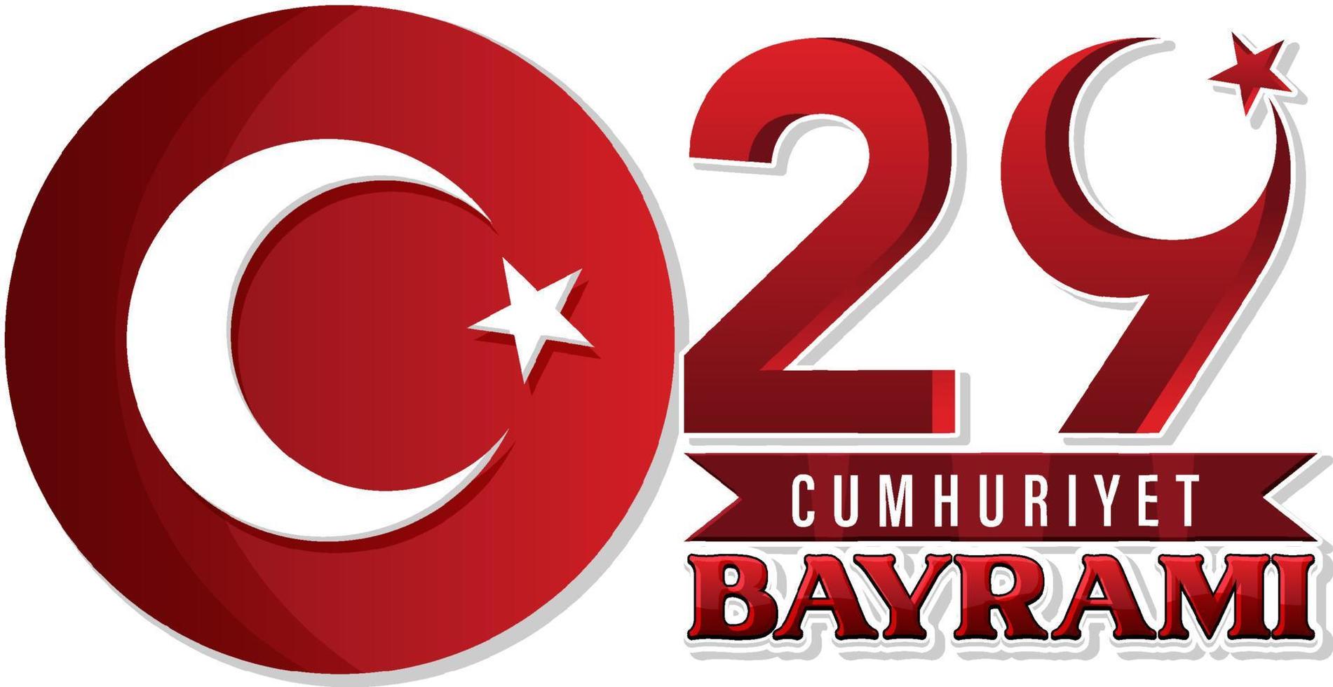 Republic Day of Turkey poster design vector