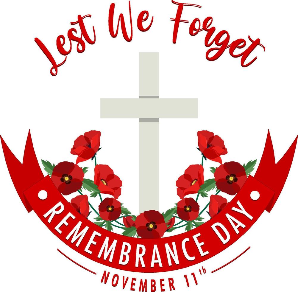 Remembrance Day Logo Design vector