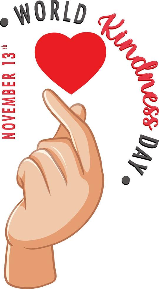 World Kindness Day Poster Design vector