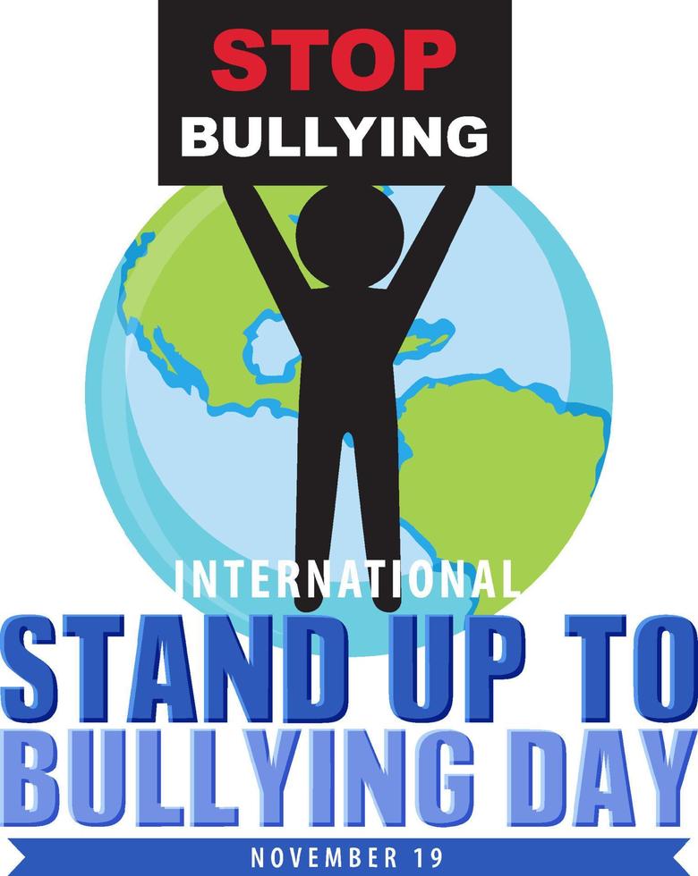 International stand up to bullying day poster design 13320738 Vector