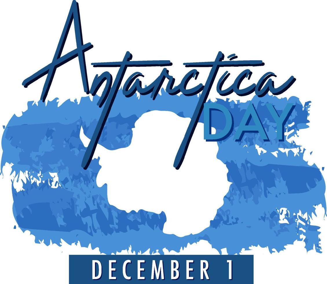 Antarctica day poster template vector