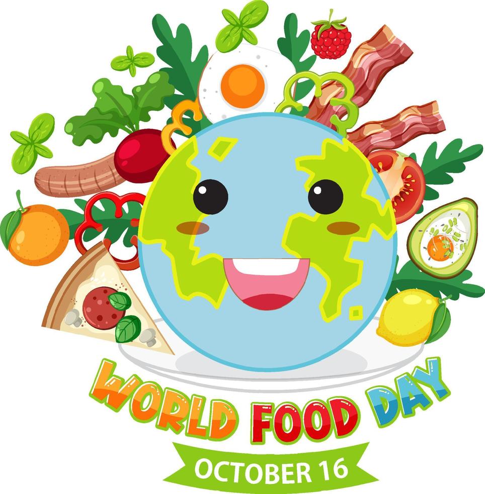 diseño de banner del día mundial de la alimentación vector