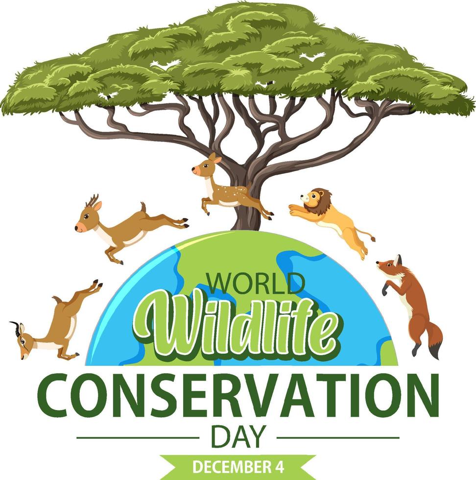 World Wildlife Conservation Day Banner Design vector