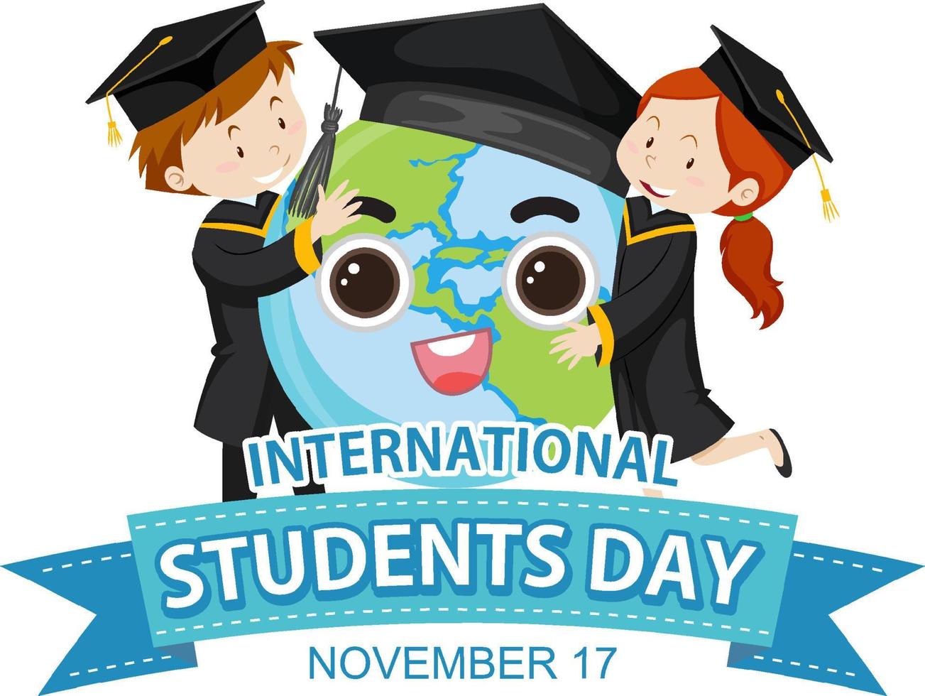 International Students Day Banner Design vector