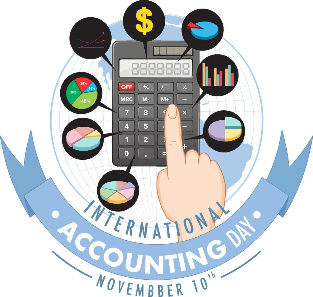 International Accounting Day Poster Design vector