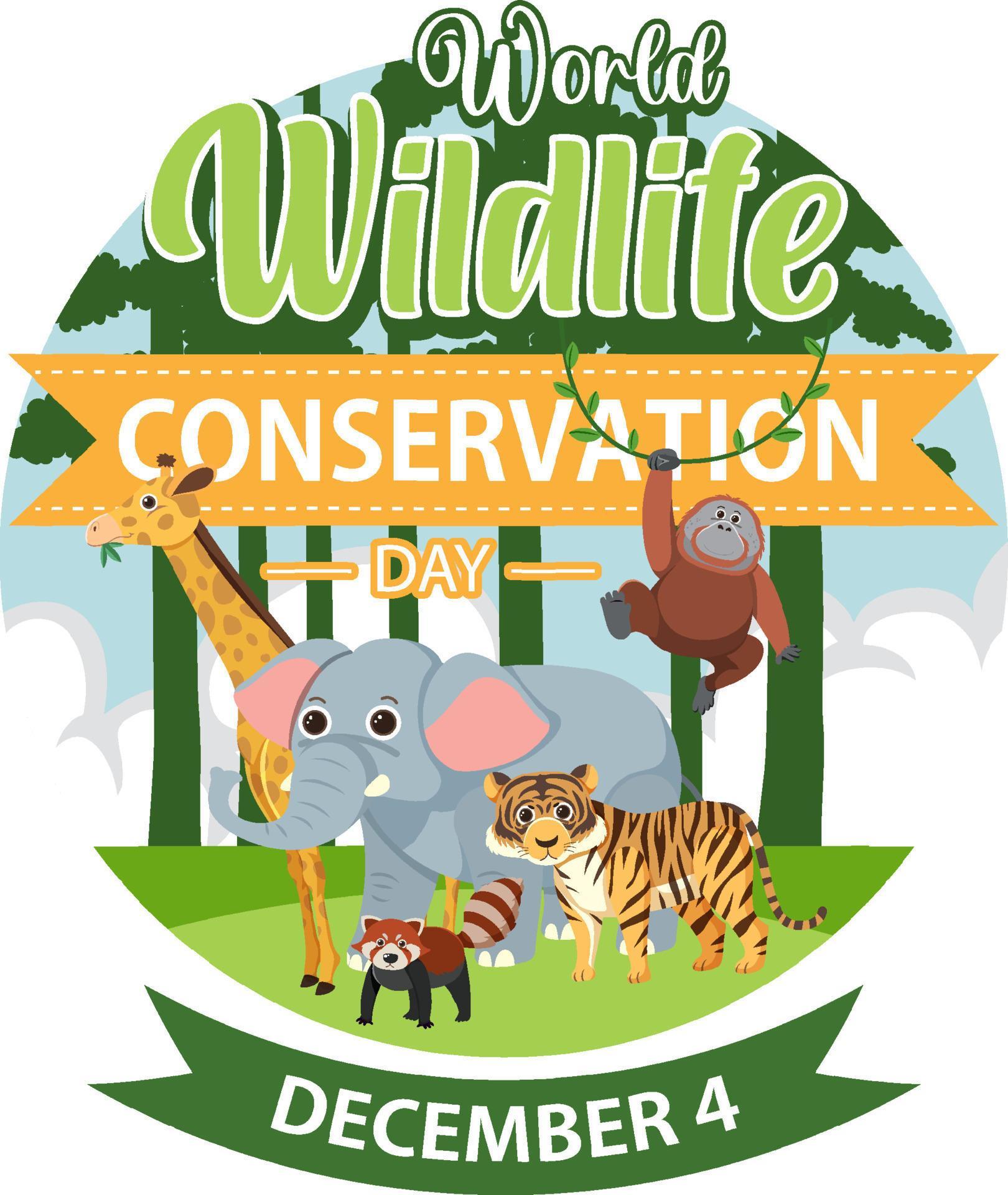 World Wildlife Conservation Day Banner Design 13321126 Vector Art at