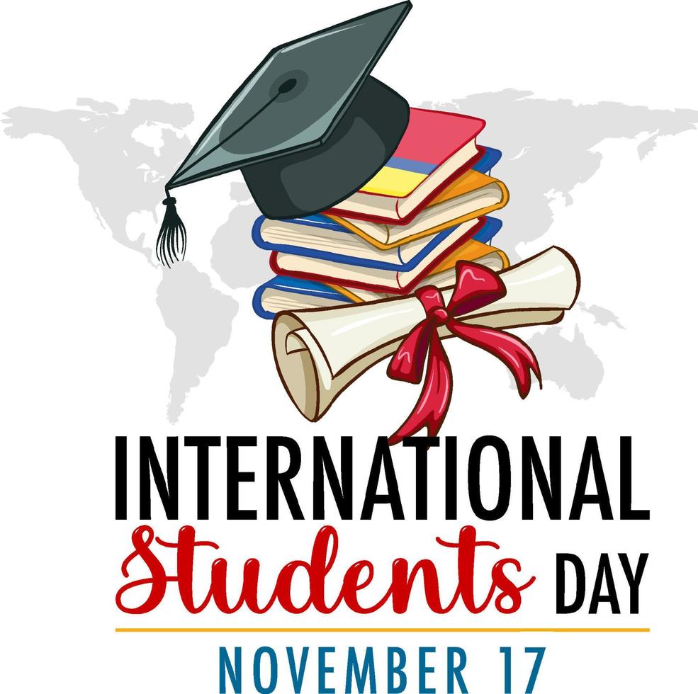 International Student Day Banner Design vector
