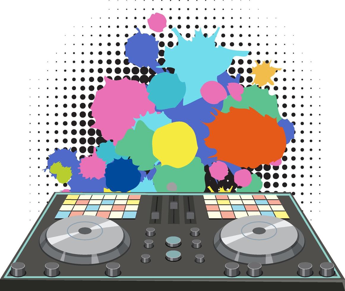 icono de controlador de dj de música sobre fondo blanco vector