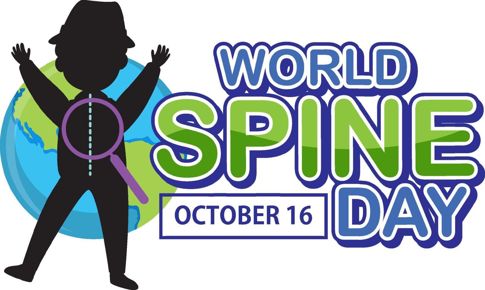 World Spine Day Banner Design vector