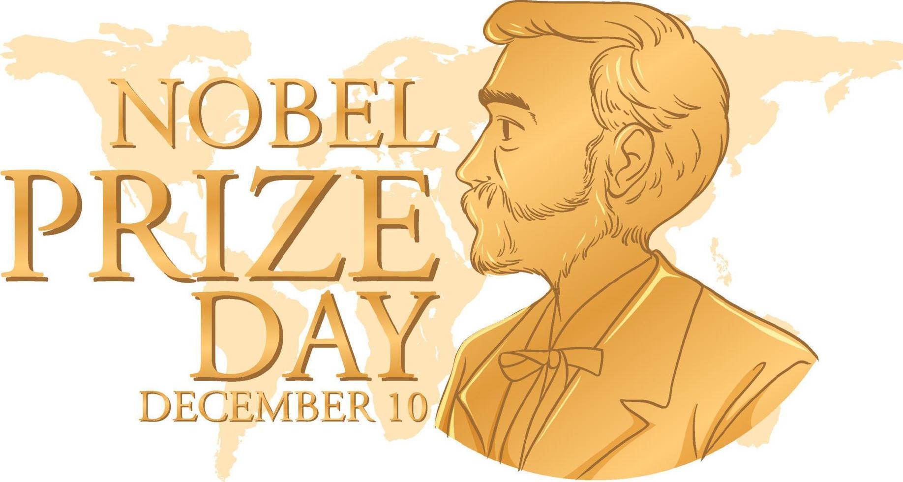 Nobel Prize Day Banner Design vector