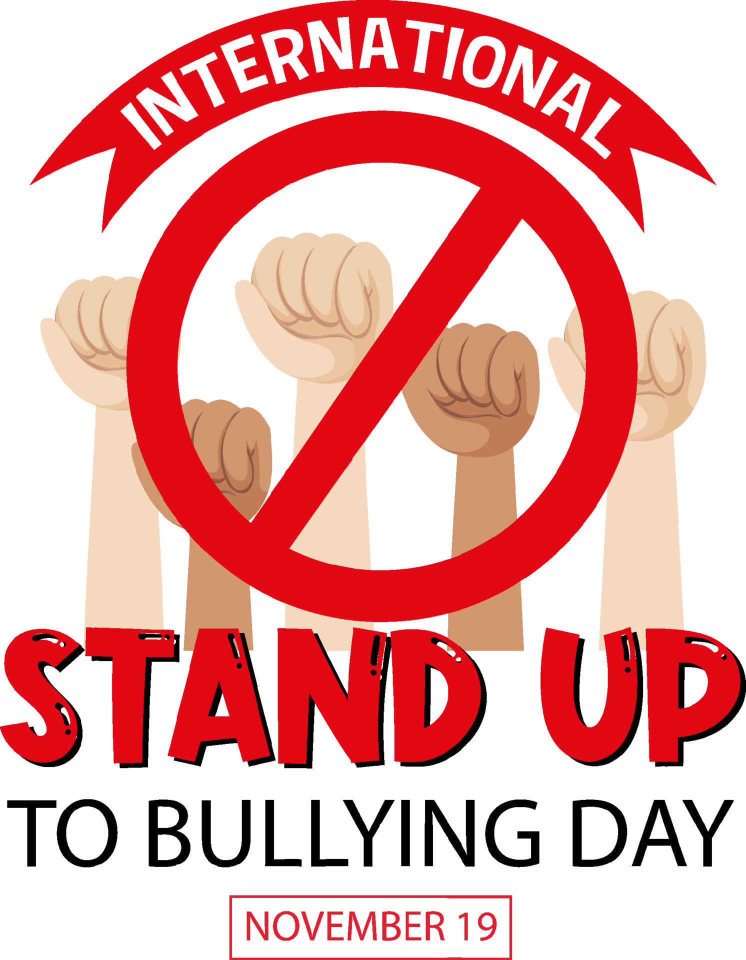 International stand up to bullying day banner design 13321152 Vector