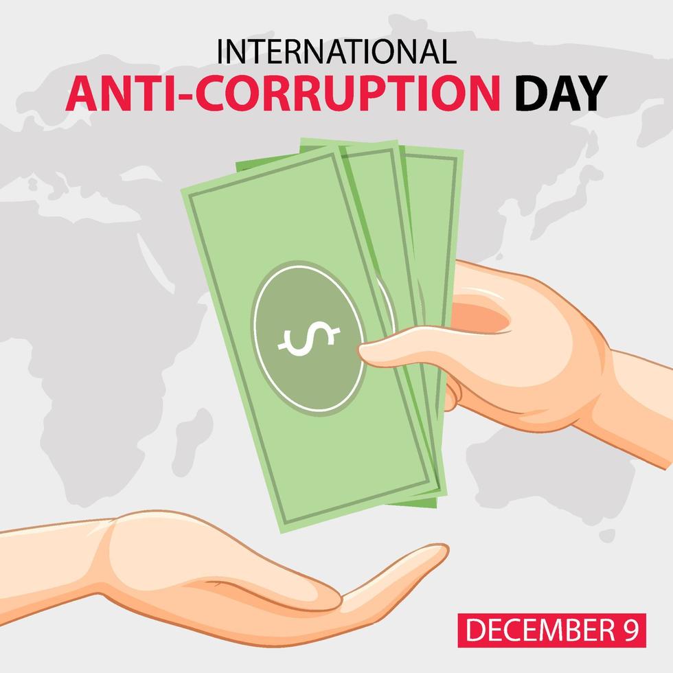 International anti corruption day December icon banner vector