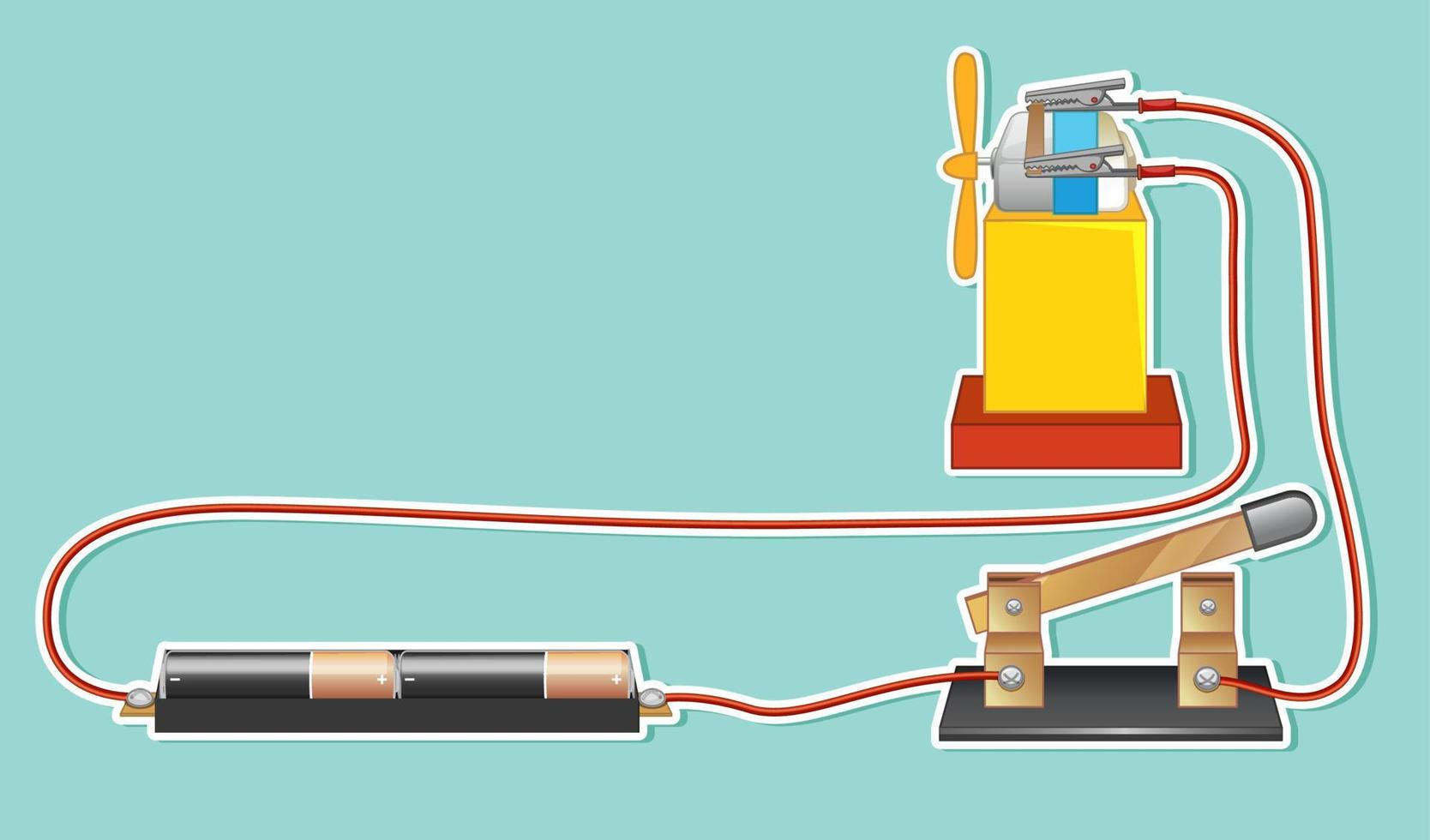 diseño en miniatura con circuito eléctrico simple vector