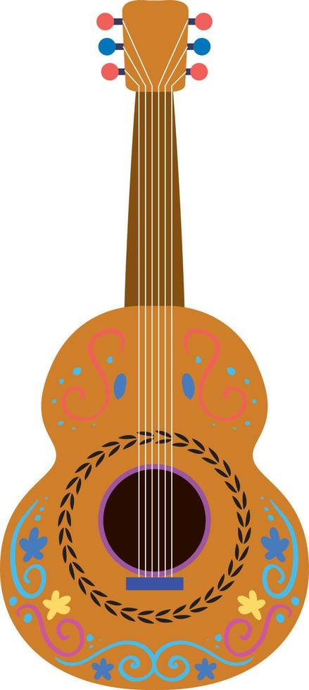 Day of the dead with Mexican vihuela vector