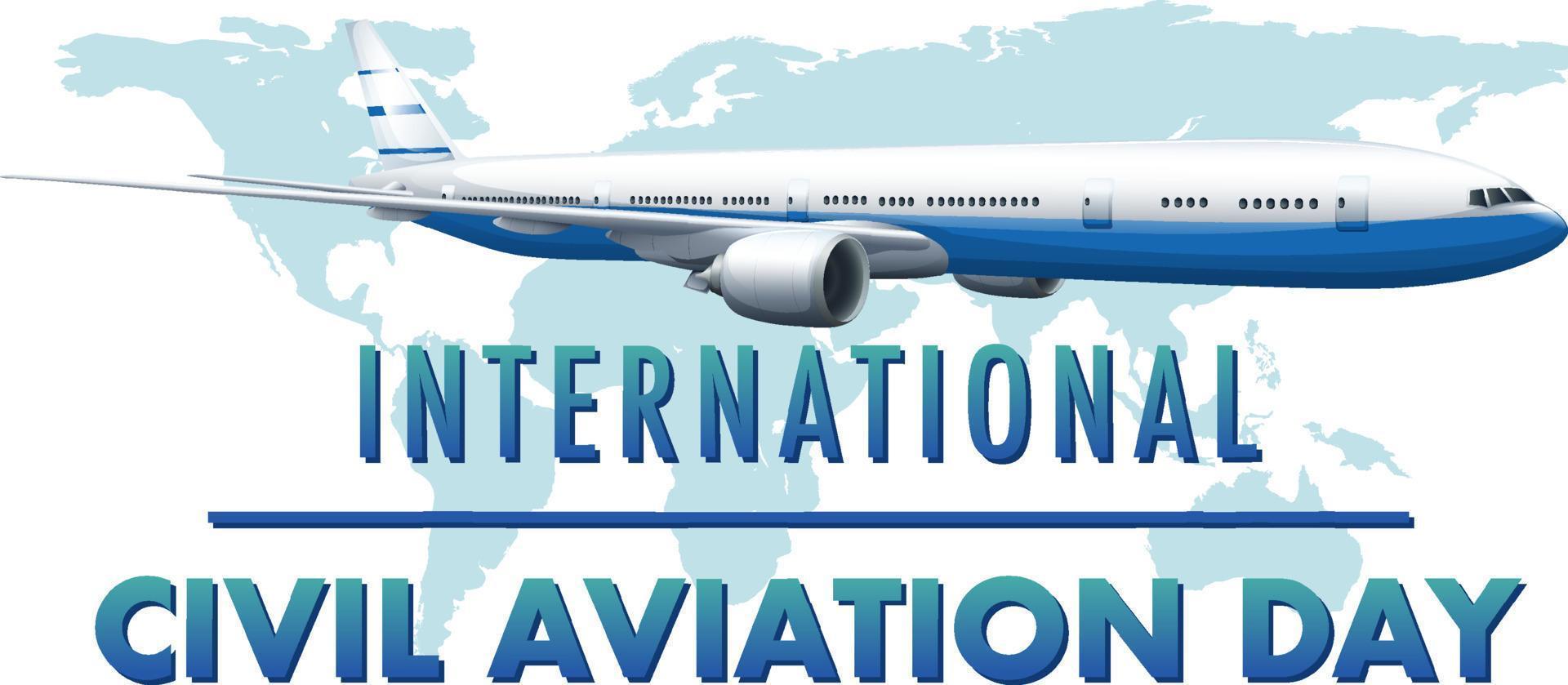 World Civil Aviation Day Banner Design vector