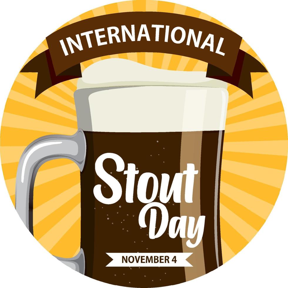 International Stout Day Poster Design 13321258 Vector Art at Vecteezy