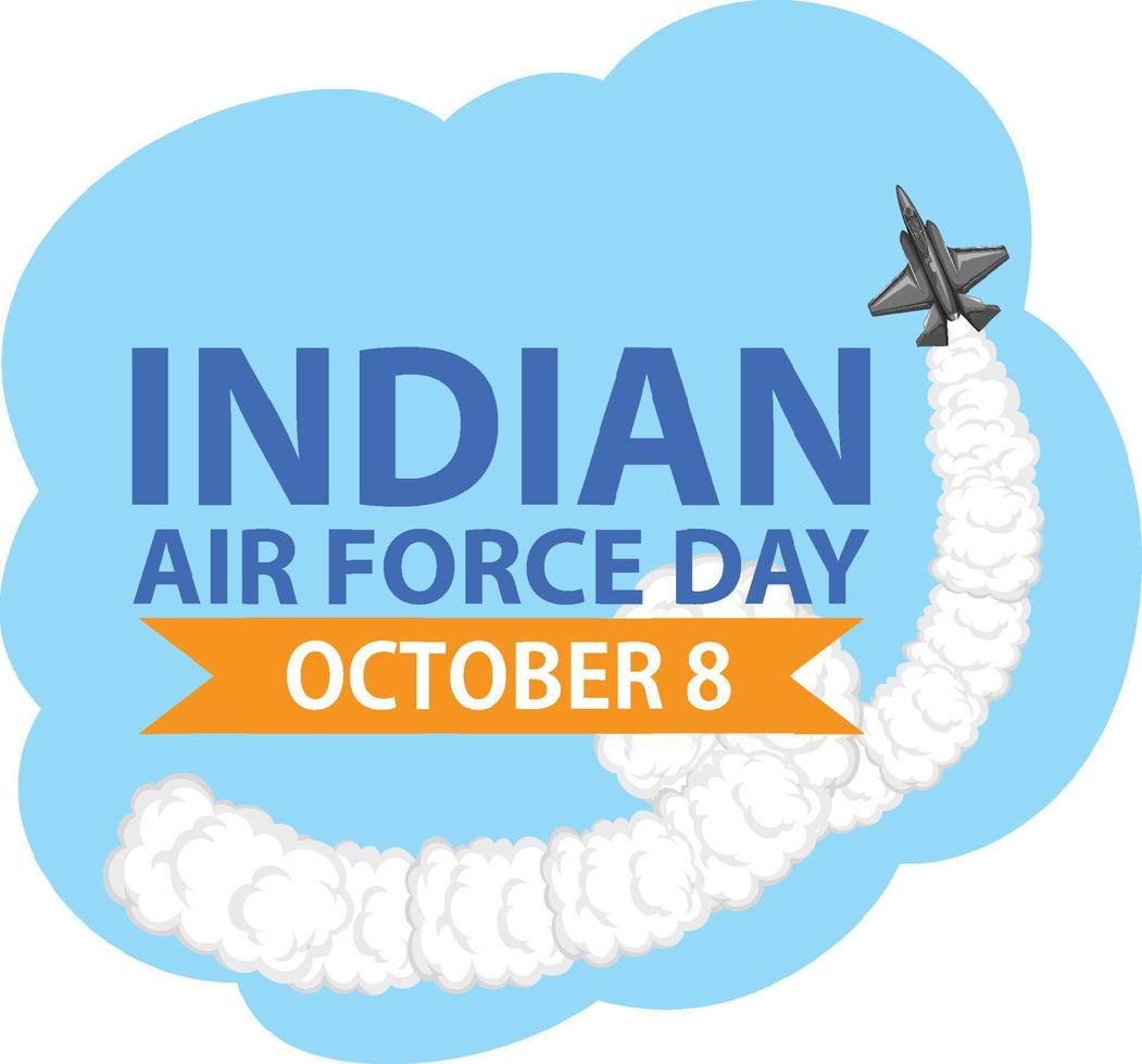 Indian Air Force Day Poster Design vector