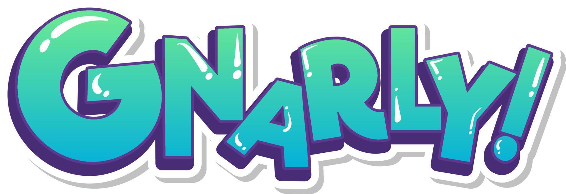 Gnarly isolated word text vector