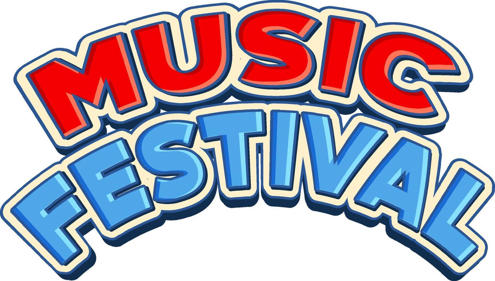 Music festival text for poster or banner design vector
