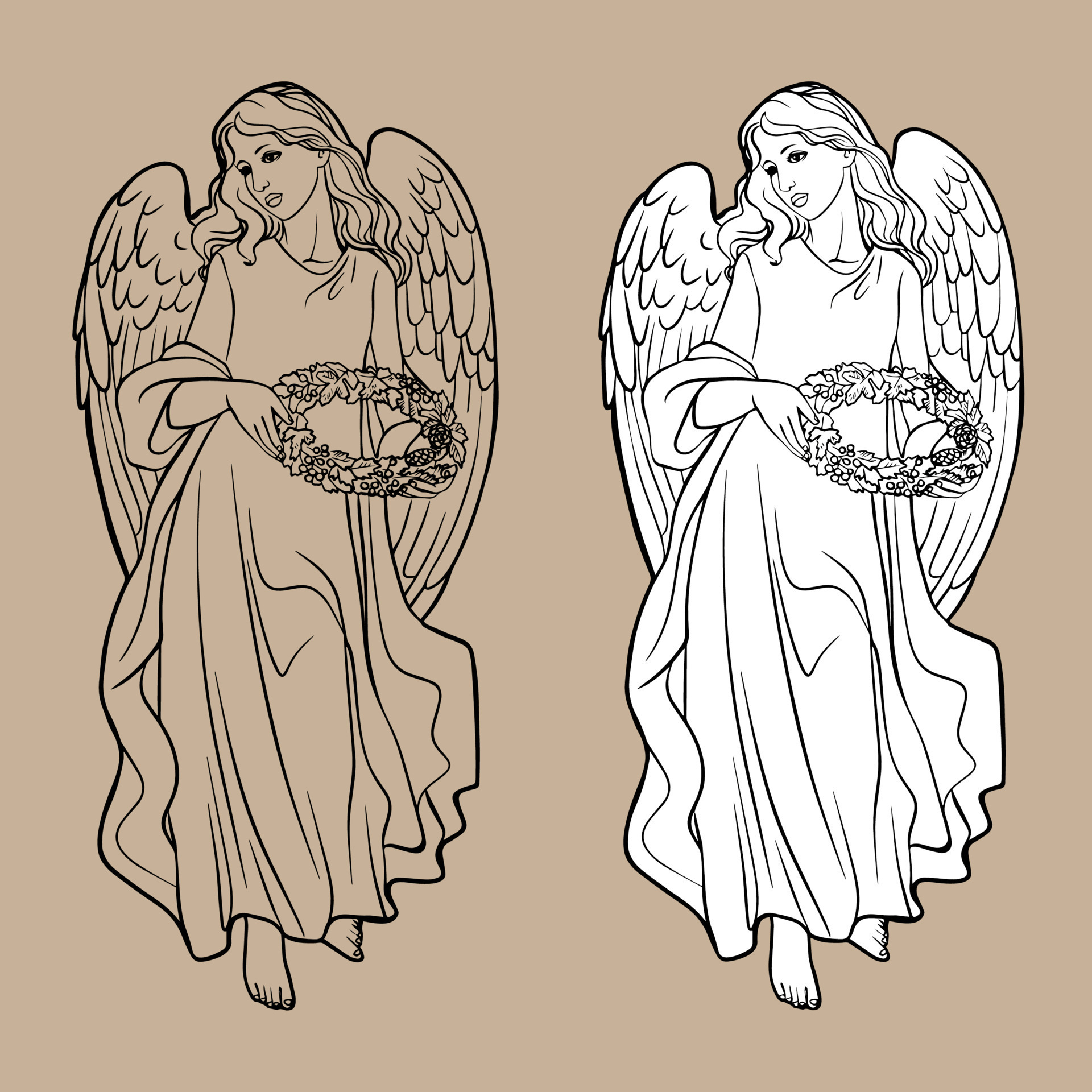angel sketch illustration Stock Photo - Alamy