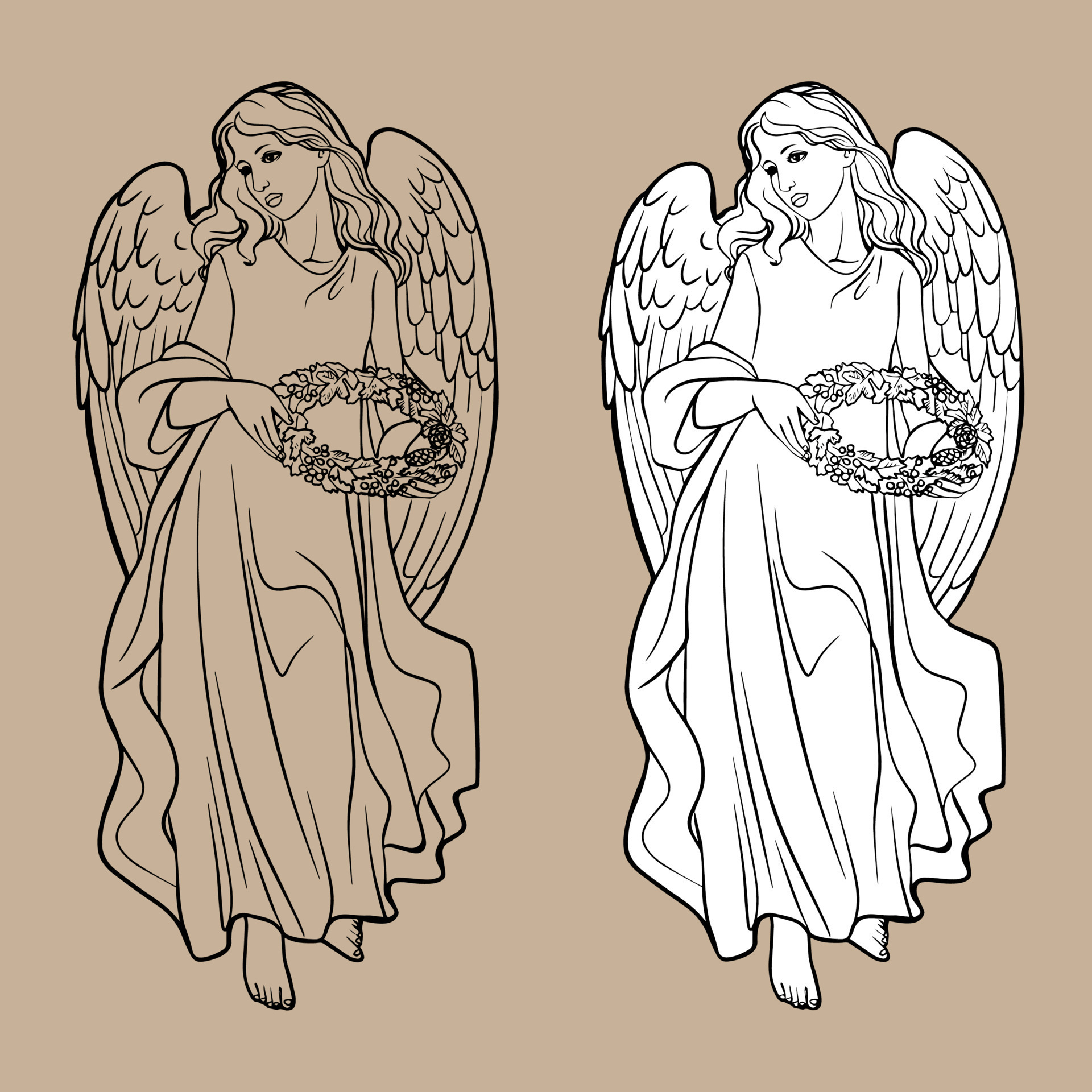 How To Draw A Christmas Angel