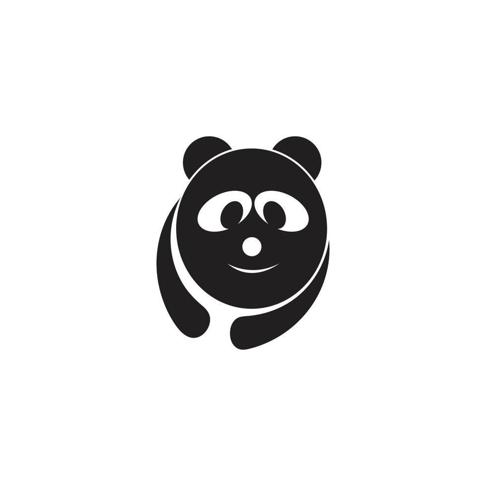 vector de logotipo de ilustración de panda