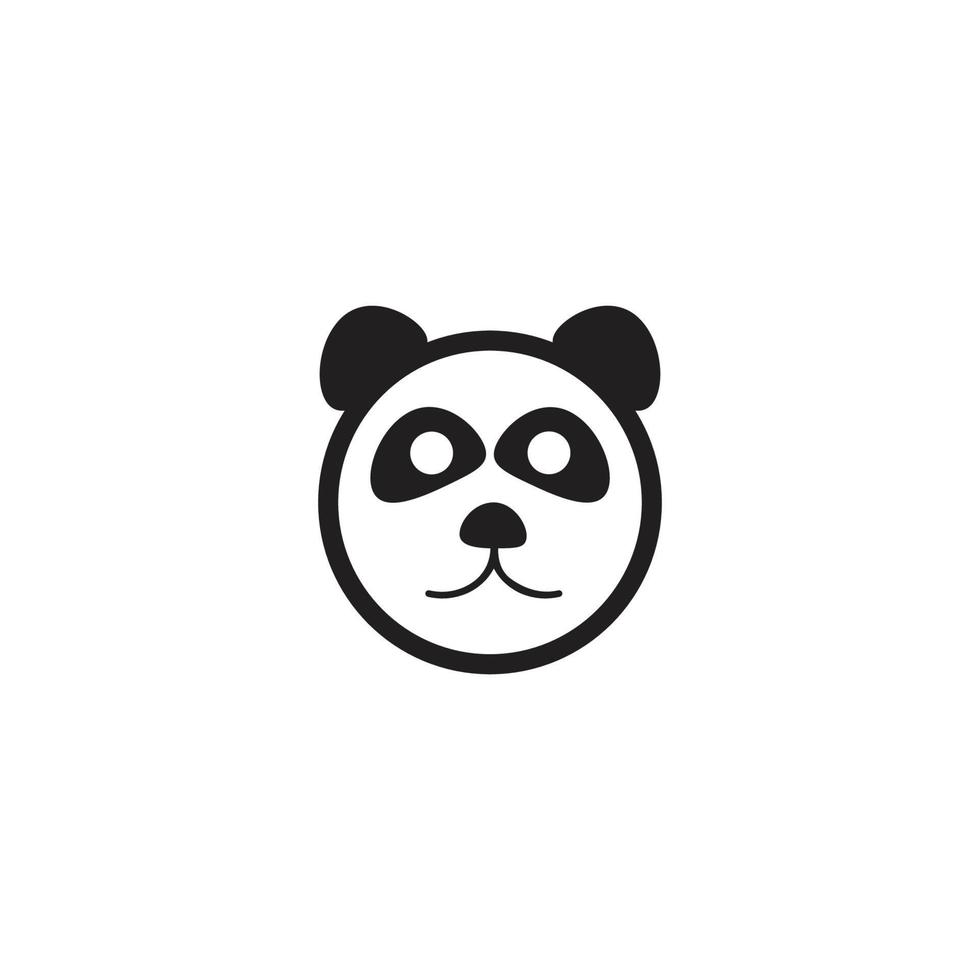 vector de logotipo de ilustración de panda