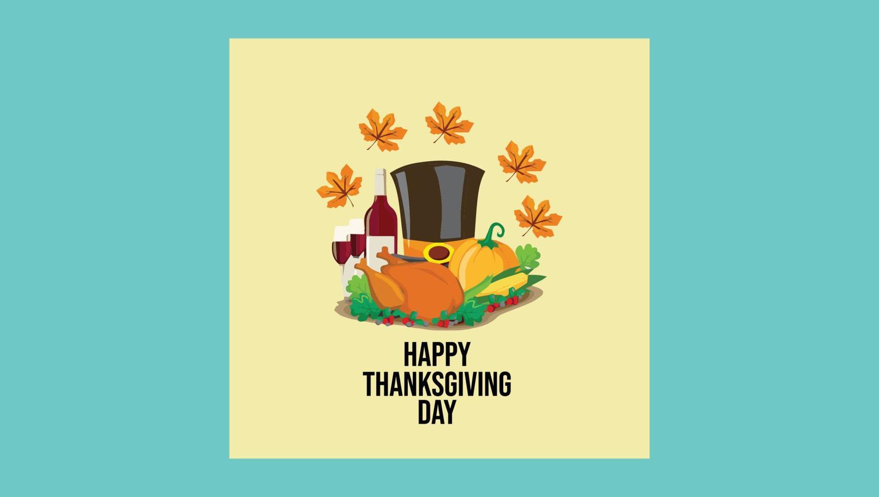 thanksgiving social media messages vector