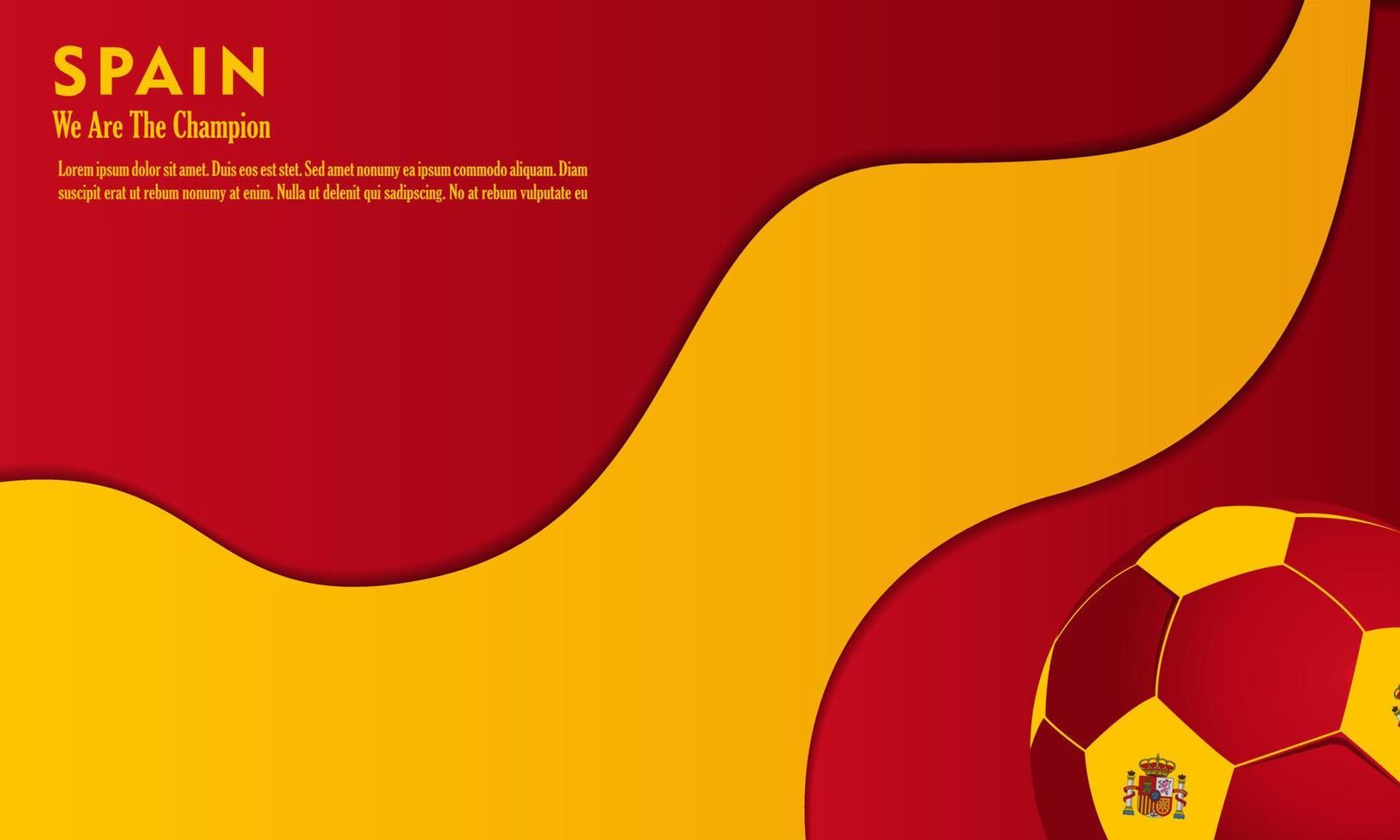 vector abstract background spain flag, vector illustration and text, perfect color combination