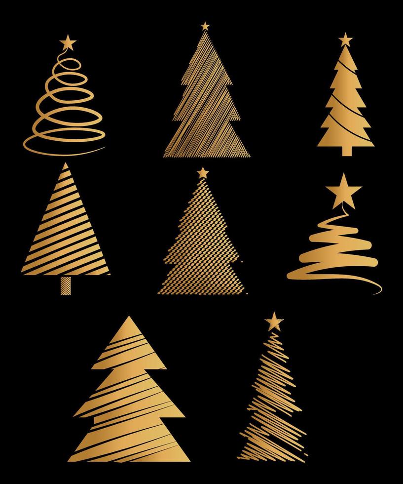 paquete de árbol de navidad vector