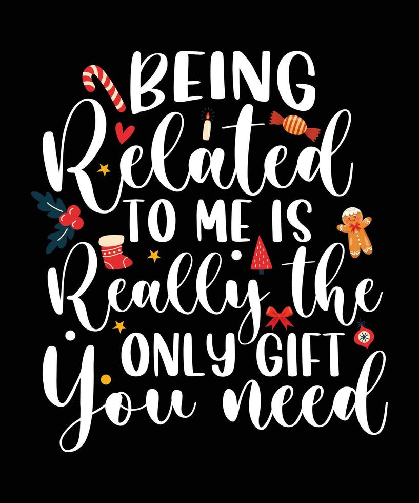 Christmas T-shirt Design vector