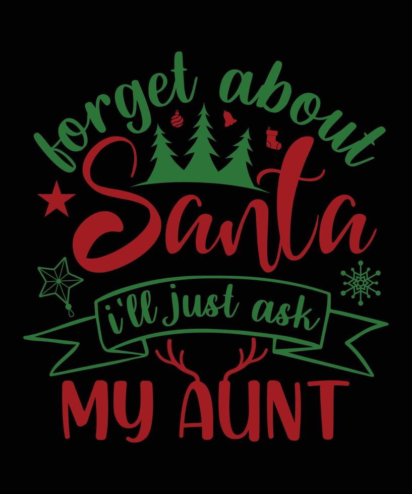 Christmas Typography T-shirt Design vector