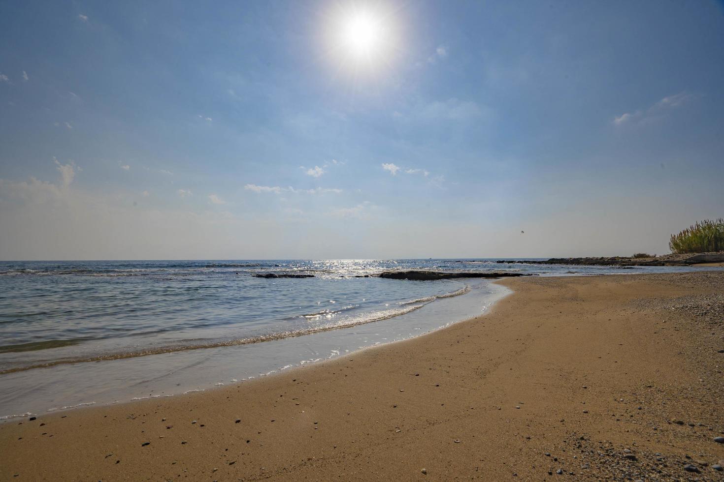 unique sea and sand view.  beautiful beach peaceful view photo