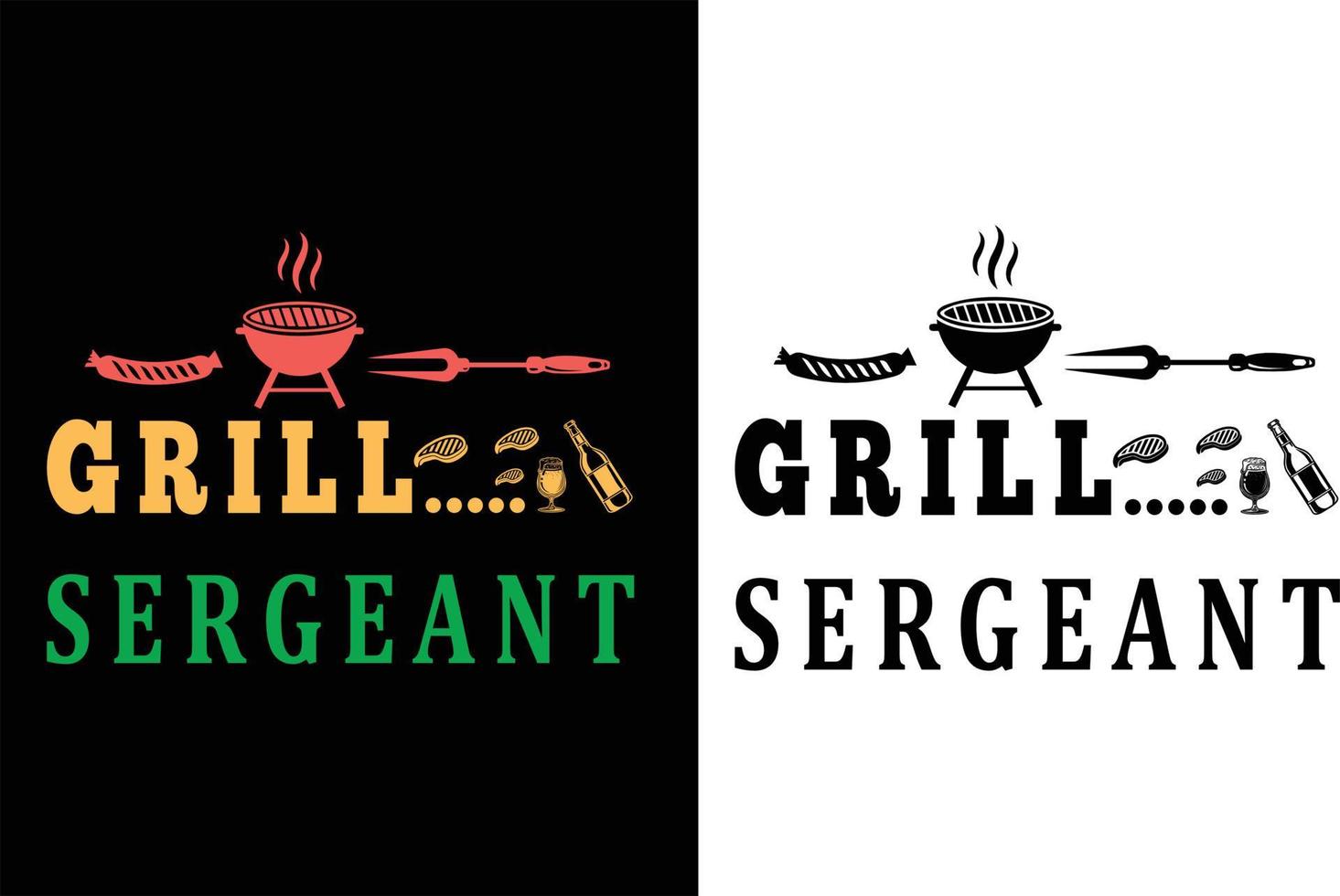 Grill sergeant t shirt design vector