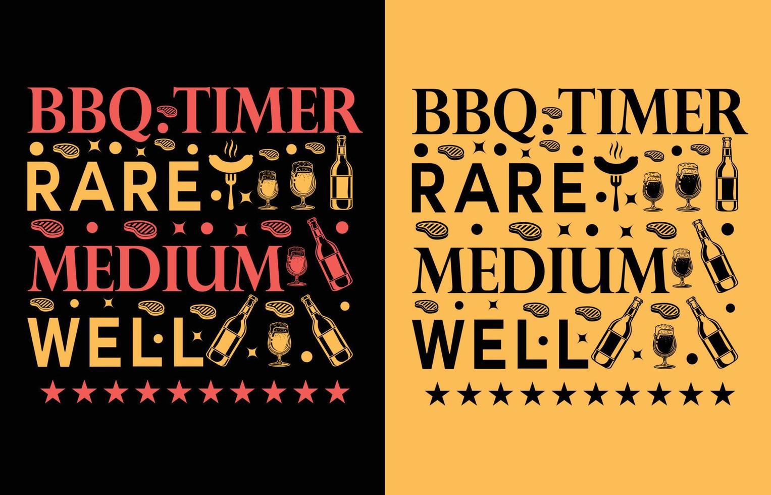 BBQ Timer t shirt design vector