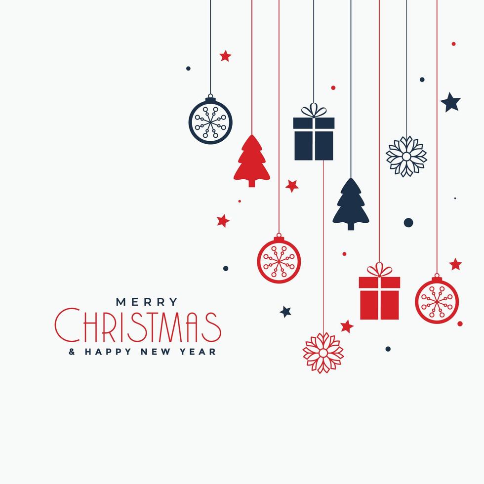 Christmas Social Media Post Christmas Greetings Social Media Post with Blue, Red, and white vector