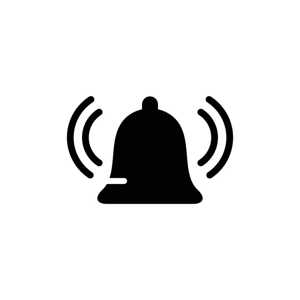 Bell simple flat icon vector. Notification icon vector