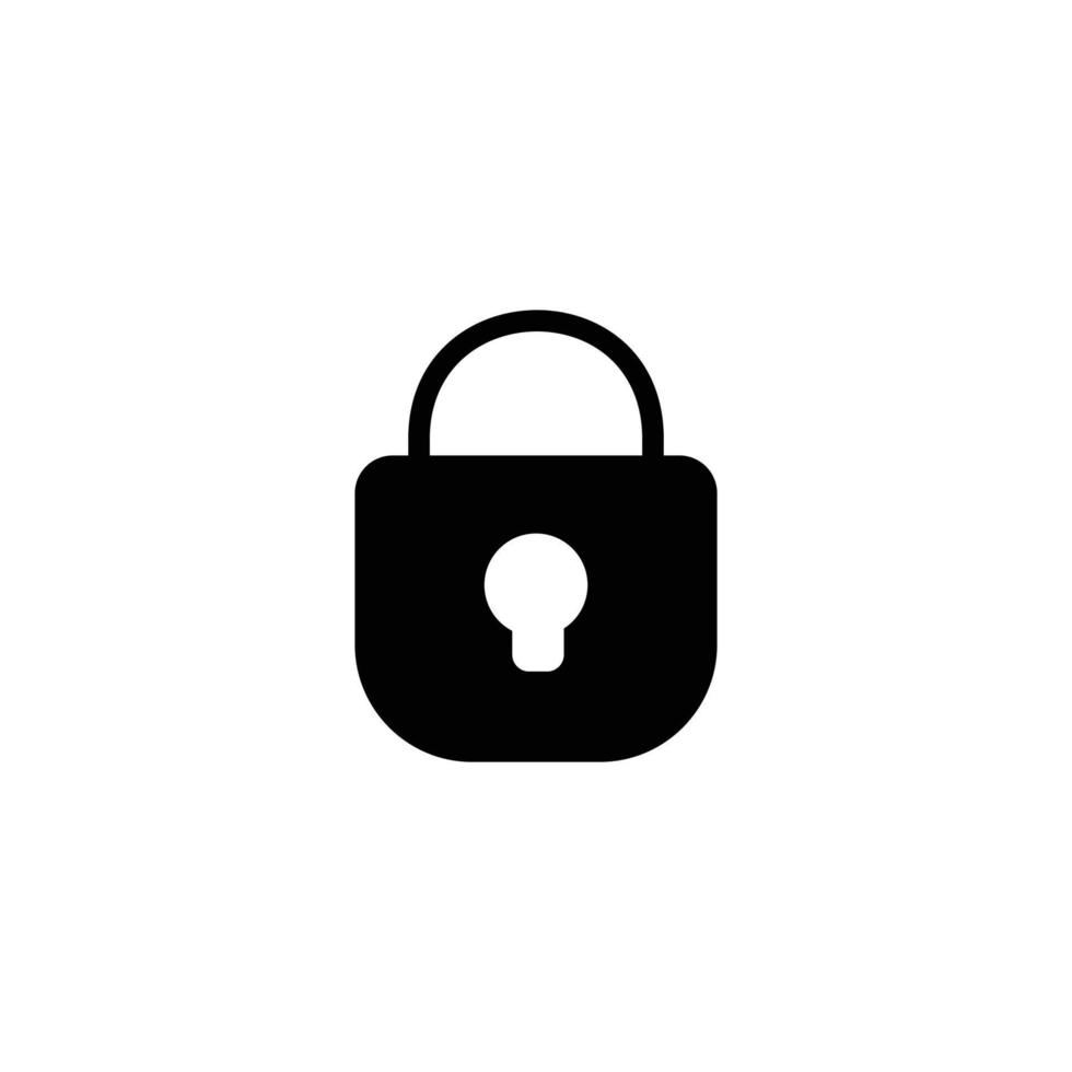 Lock simple flat icon design vector