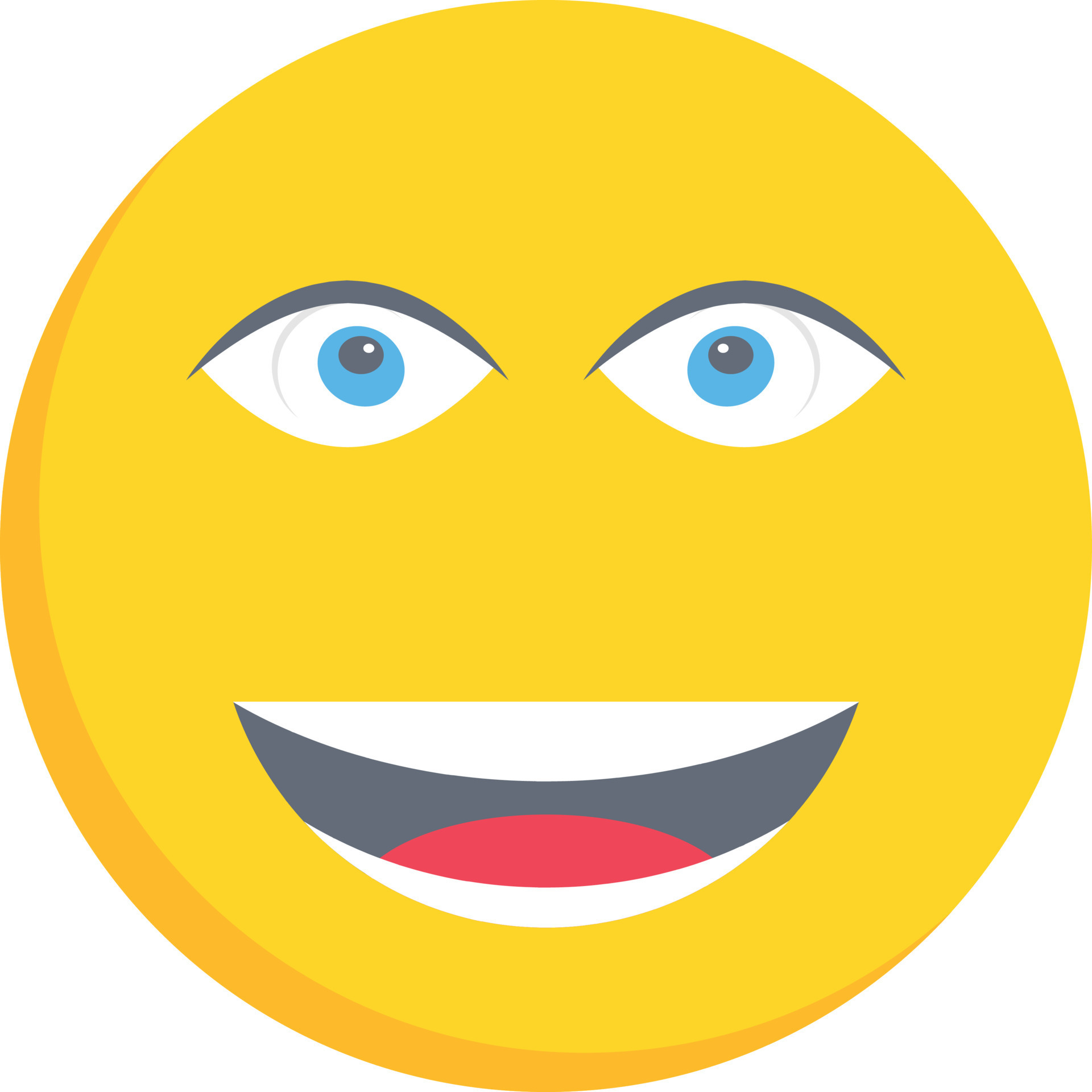 Premium Vector  Smile emoticon on yellow background