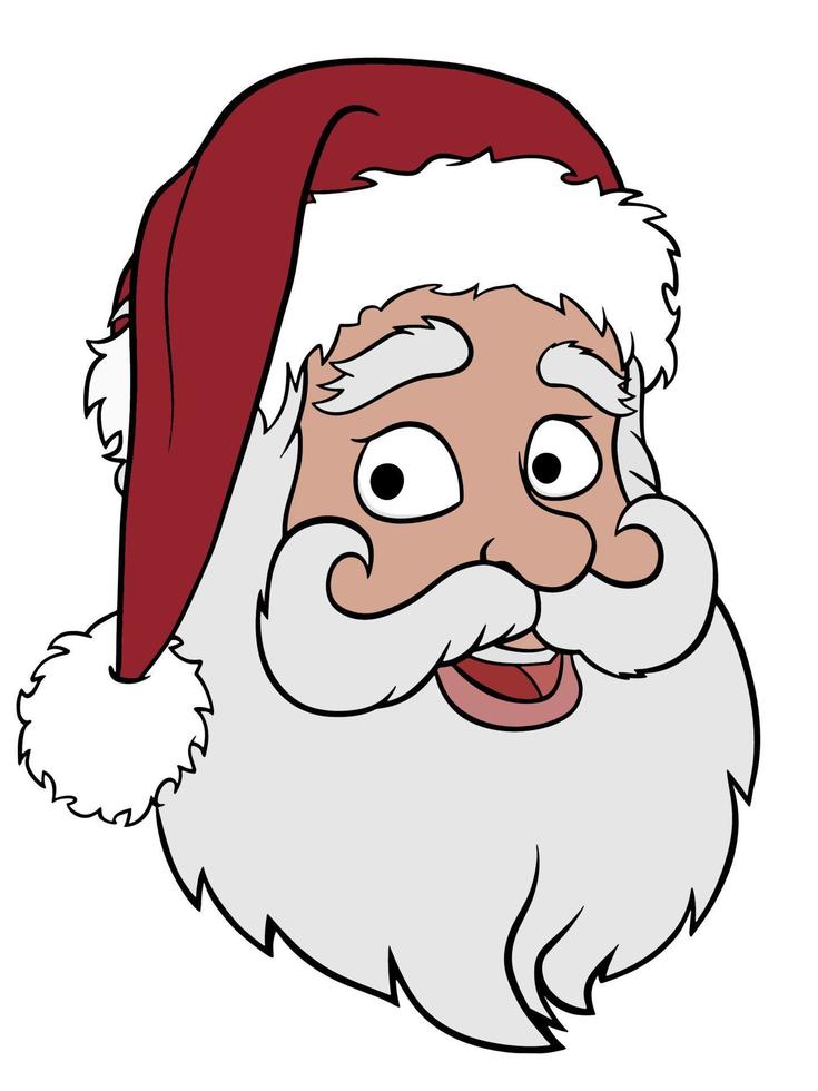 Santa Claus head vector