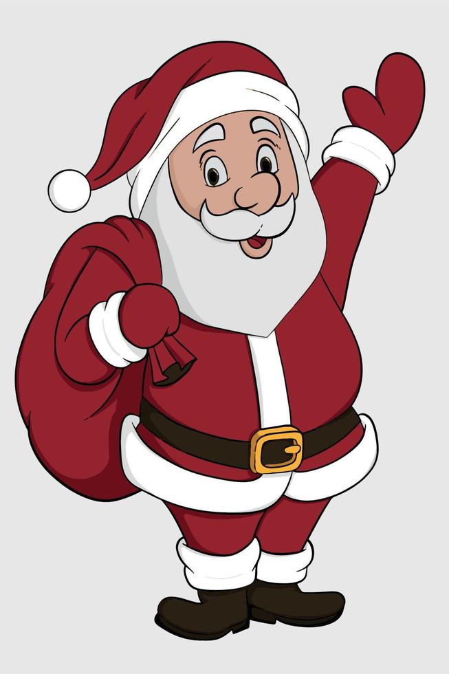 Santa Claus with bag vector