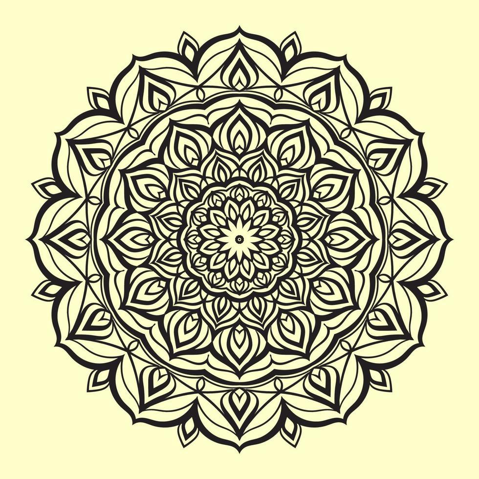 round mandala pattern vector design element