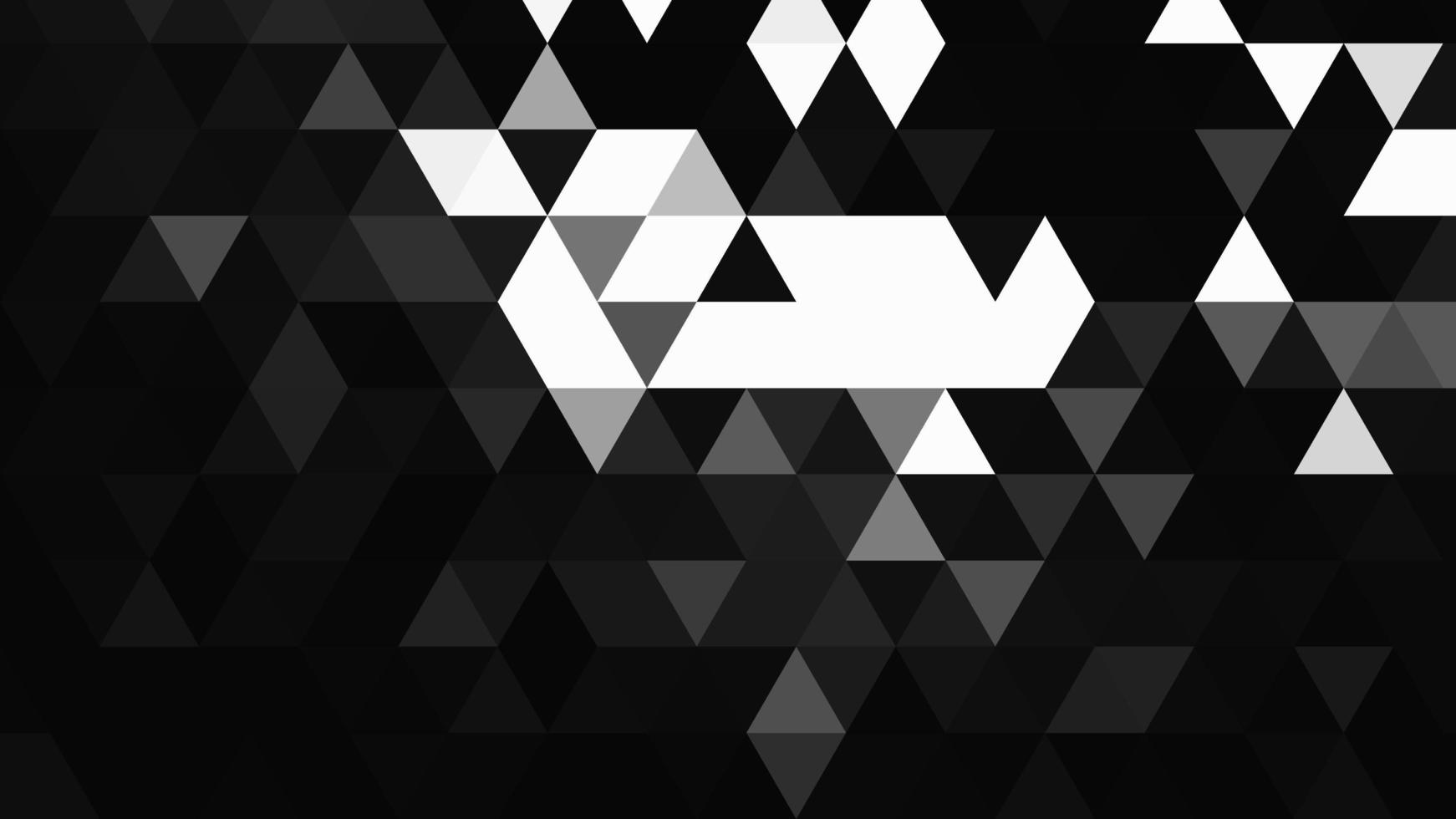 Black and white polygonal pattern Abstract geometric background Triangular mosaic, perfect for website, mobile, app, advertisement, social media photo