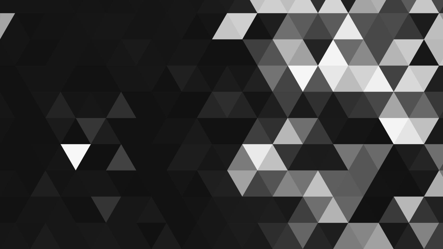 Black and white polygonal pattern Abstract geometric background Triangular mosaic, perfect for website, mobile, app, advertisement, social media photo
