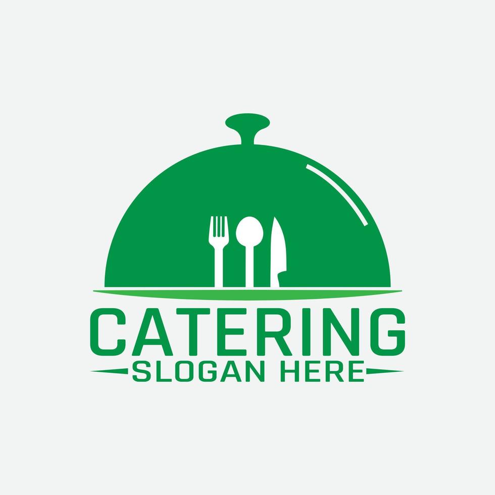 logotipo de comida de catering vector